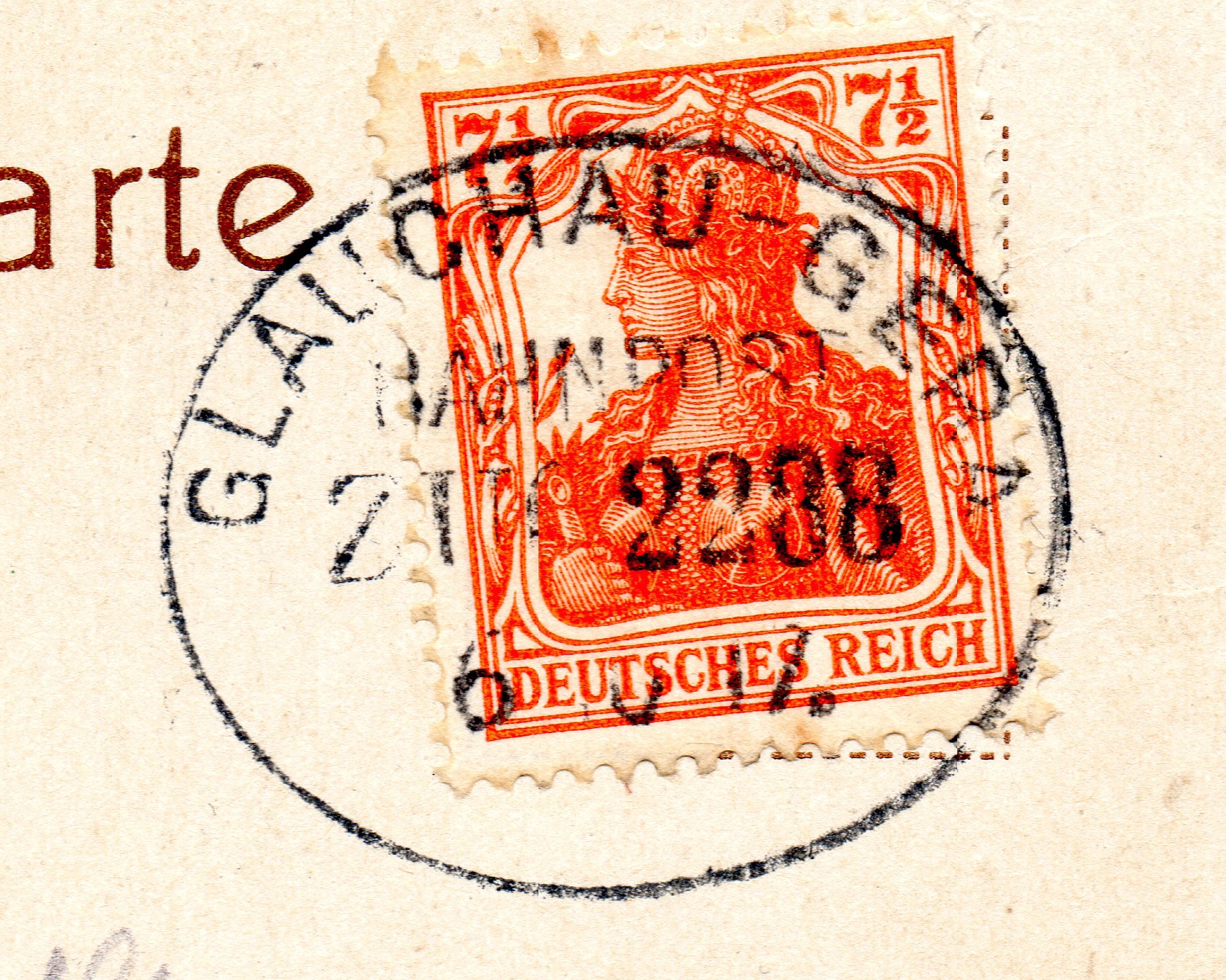 Glauchau - Gera  Zug 2238 vom 06.00.1917